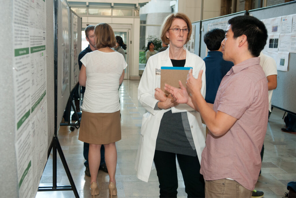 Sharon Cresci, MD at poster session.