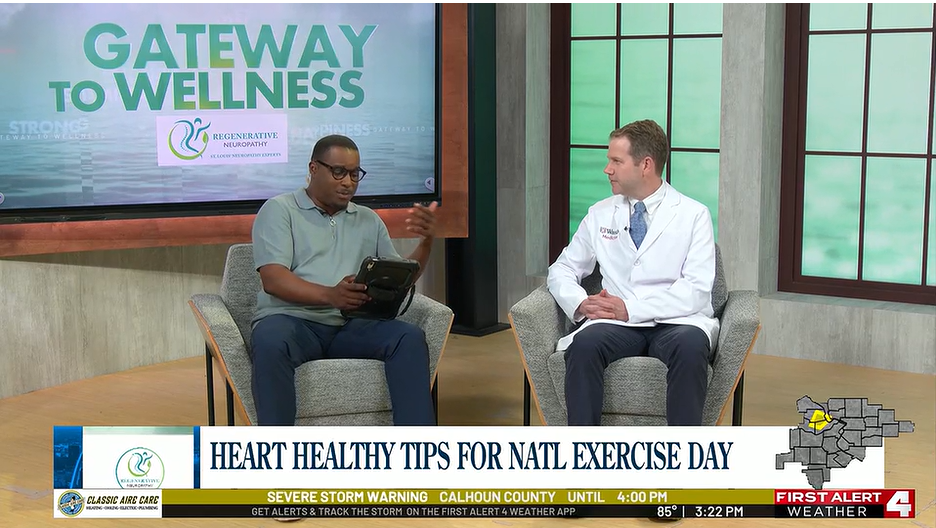 Huffman on KMOV news: Heart Healthy Tips for National Exercise Day
