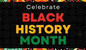 Celebrate Black History Month graphic.